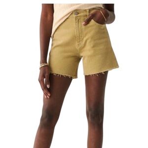 Faherty Women's Size 29 Sunwashes Tan Raw Hem Denim Jean Shorts